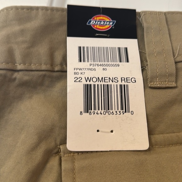 New Dickies Women's size 22 reg relaxed fit straight leg khaki cargo work pant - Picture 8 of 12